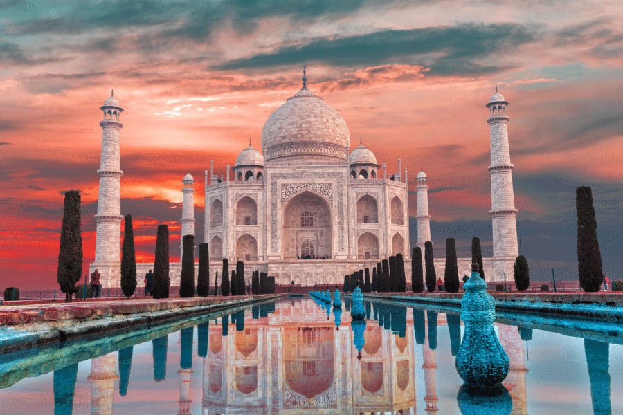 Taj Mahal at Sunset travelling with Scenic River Cruises