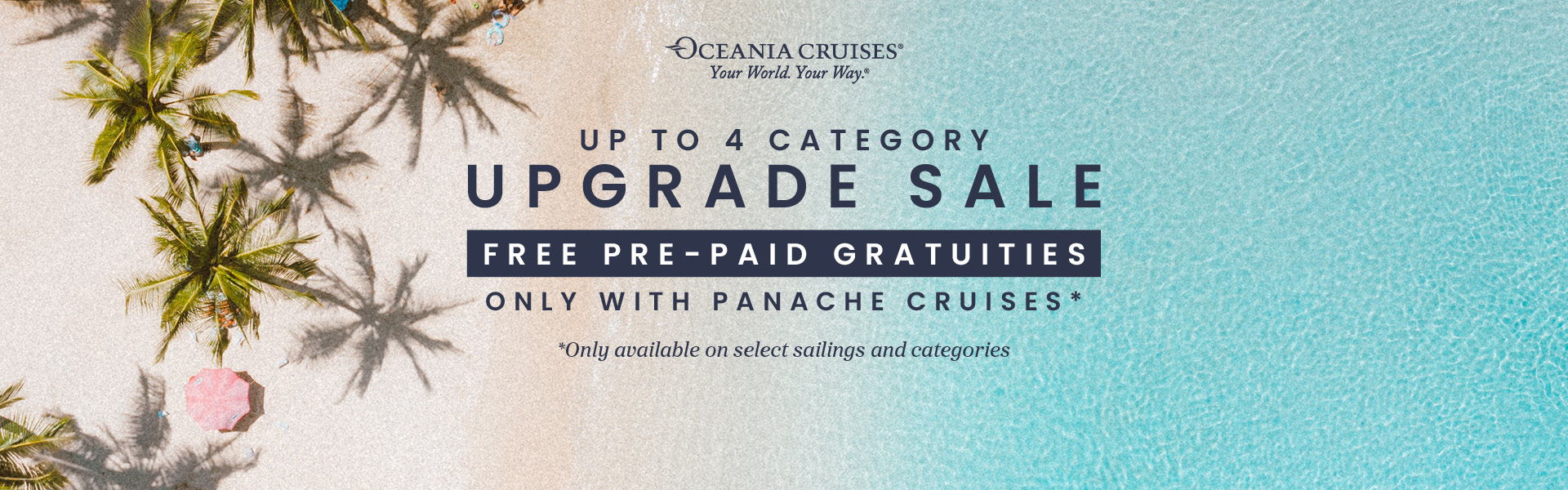 Oceania Cruises 4 Category Upgrade Sale