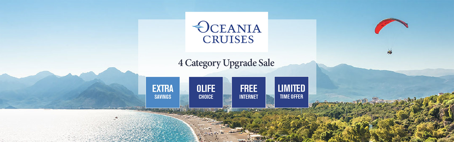 Oceania Cruises 4 Category Upgrade Sale