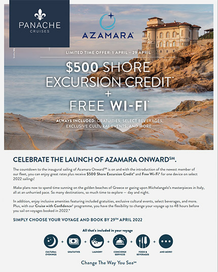 azamara cruise brochure