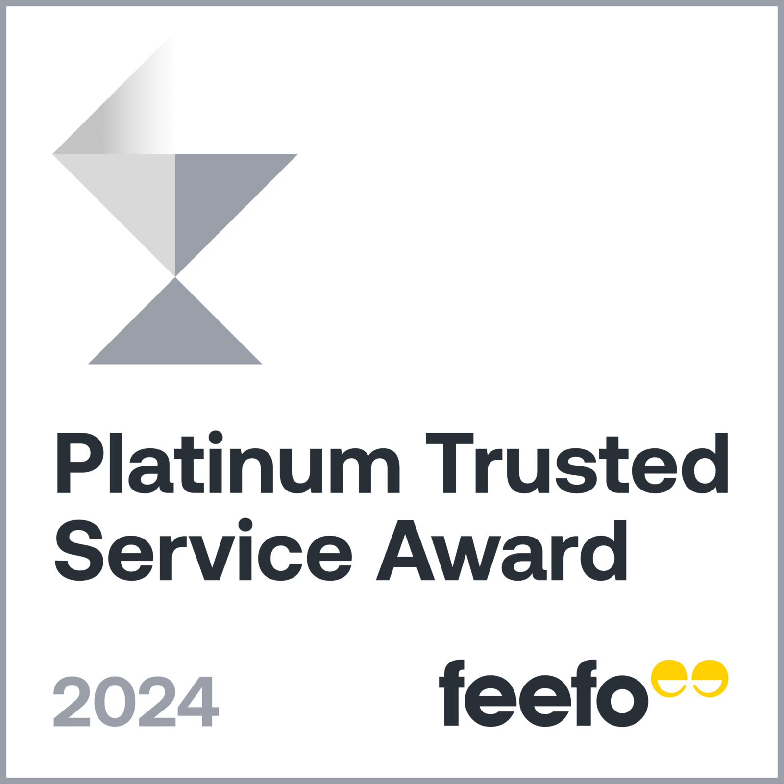 feefo platinum service award 2024 sq